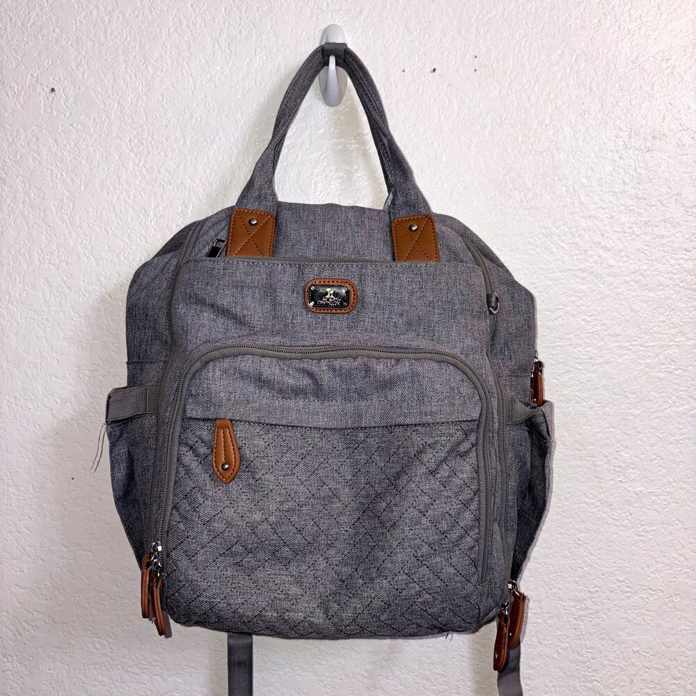 Dikaslon 17" Gray Polyester Backpack Zip-Around, Lined, TW608